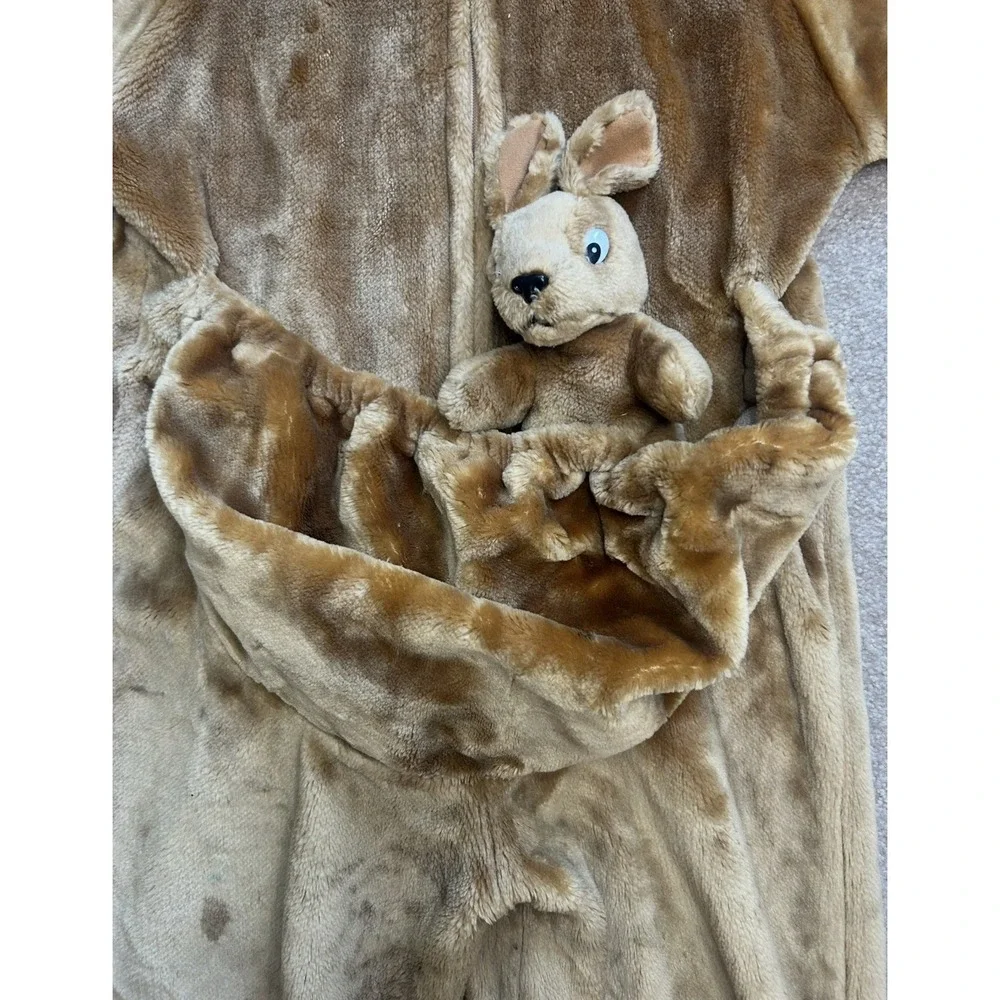KANGAROO Plush Halloween Costume Brown Fur Kids Dress Up Child Large 6-7